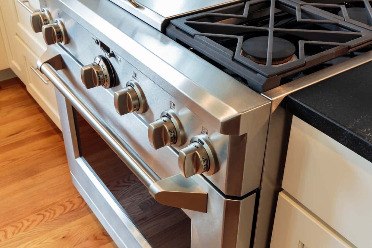 stainless steel kitchen stove